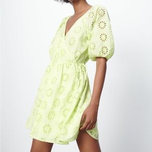 Embroidered mini dress